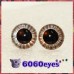 1 Pair  Hand Painted Silver Tiger Eyes Cat Eyes Safety Eyes Plastic Eyes